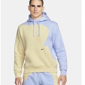 Nike Sportswear Color Clash Hoodie “Lemon Drop/Light Marine"